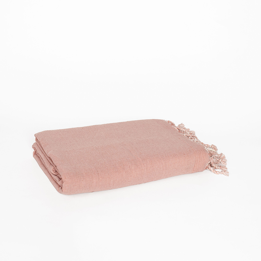 fouta Éponge uni tissage jacuard 1m x 2m 480g 100% coton rose claire
