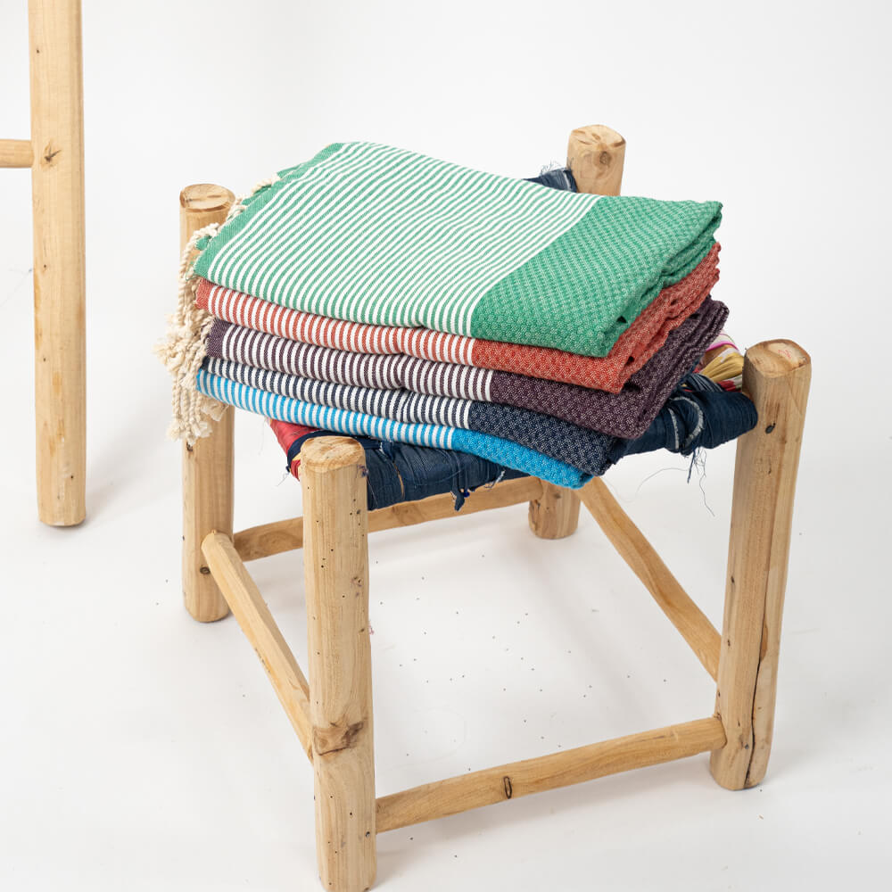 Fouta Tunisienne en France – Acheter une fouta – Fouta serviette – 1 Fouta Tunisienne – Fouta tissage plat – Fouta éponge – Serviette de plage – Acheter une fouta