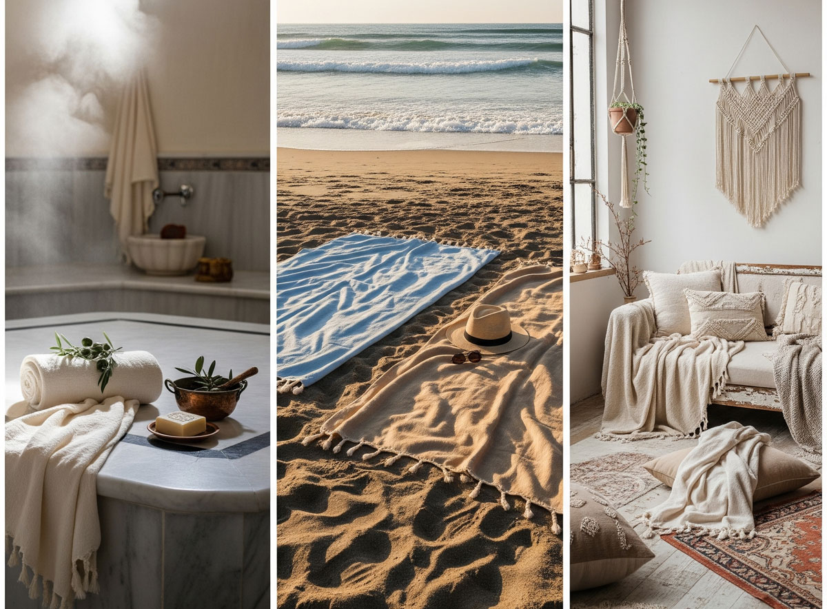 Bienfaits de la serviette fouta pour la peau