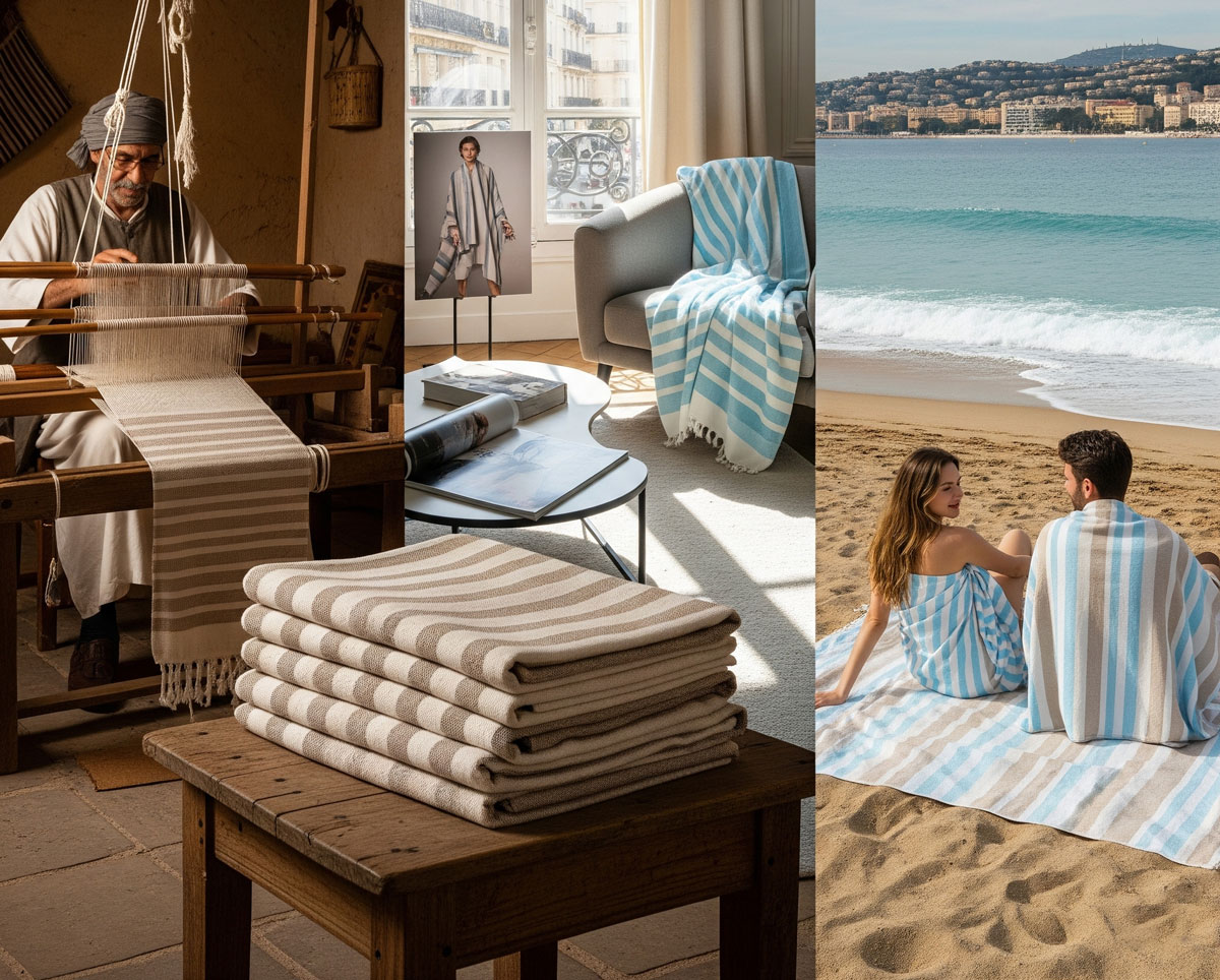 Héritage et histoire de la serviette fouta France