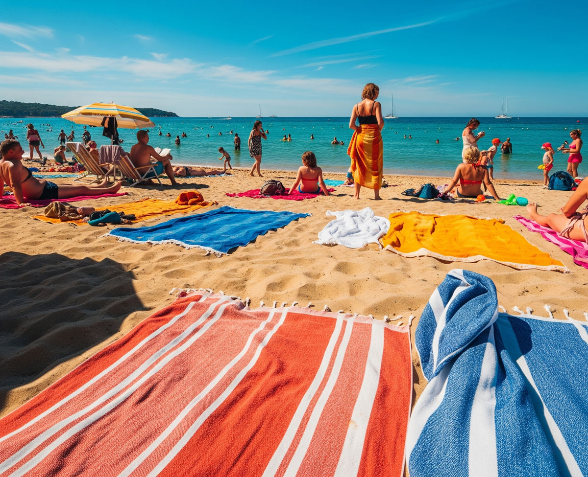 Serviette fouta estivale élégante et pratique