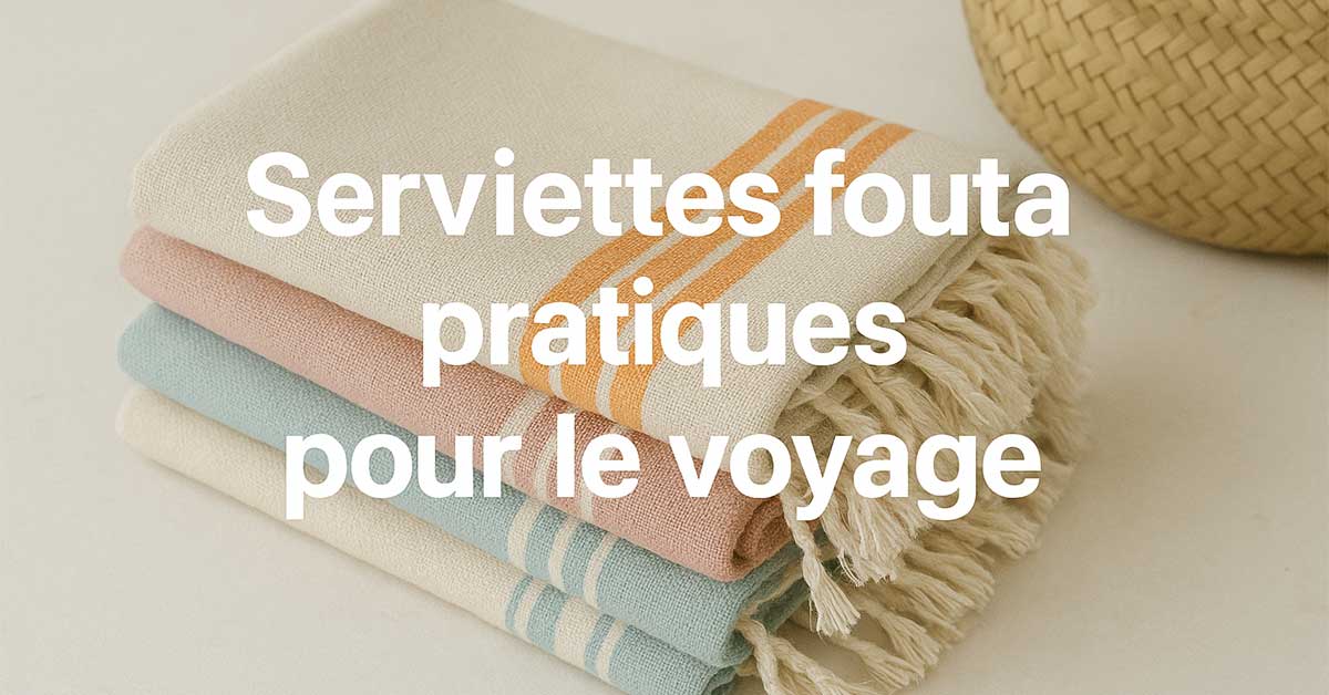 Serviettes fouta pratiques pour voyage